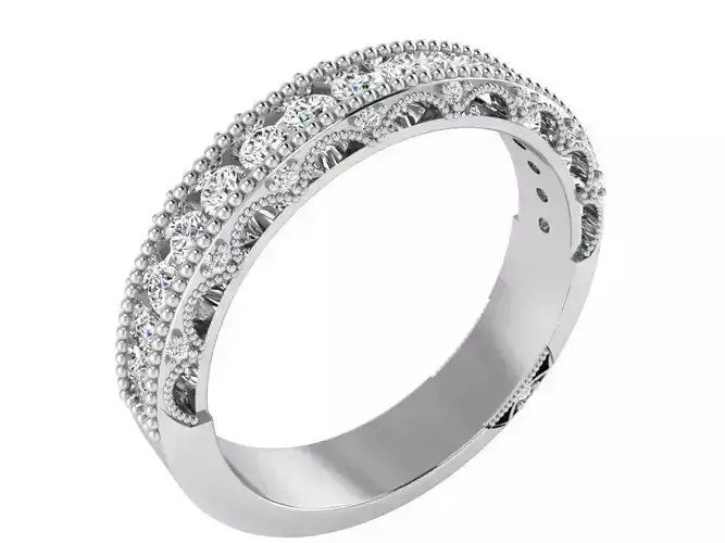 Round Diamond stone ring 2626 3D print model