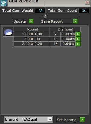 Round Diamond stone ring 2626 3D print model 3D print model_8