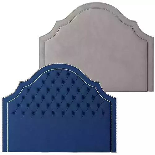 Headboard 4 double tufted 3D model