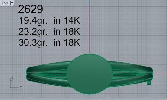 Stylish ring 2629 3D print model 3D print model_4