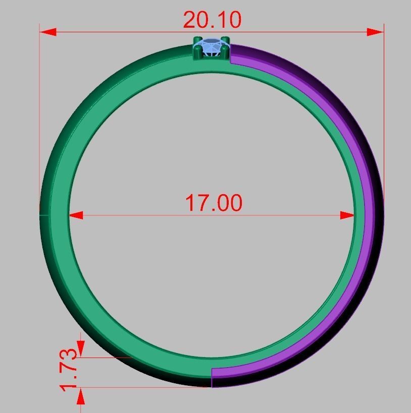 Ring 3D model 0234 3D printable model9ol11n 3D print model_14