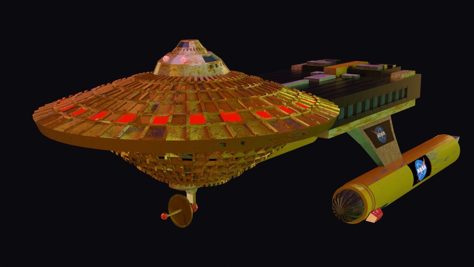Space 1999 Hawk Spaceship 3D model_3