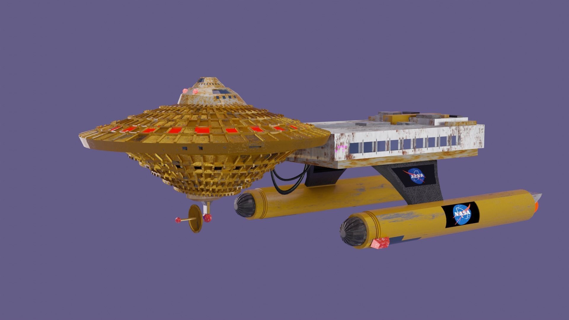 Space 1999 Hawk Spaceship 3D model_1