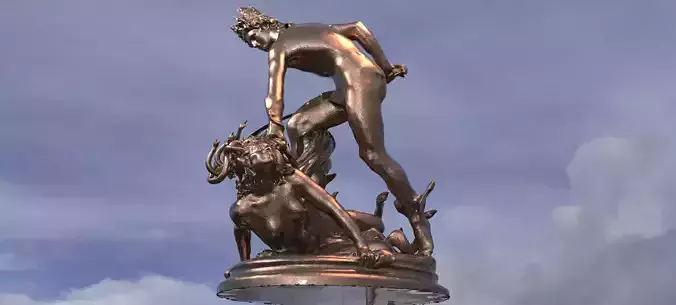 Perseus Statue Action 3