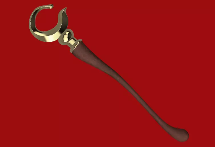 NieR Replicant - Devola and Popola staff 3D print model_0