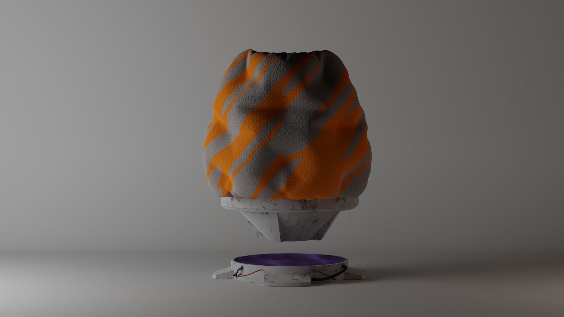 Puffy Sci Fi Chair Low-poly 3D model_13