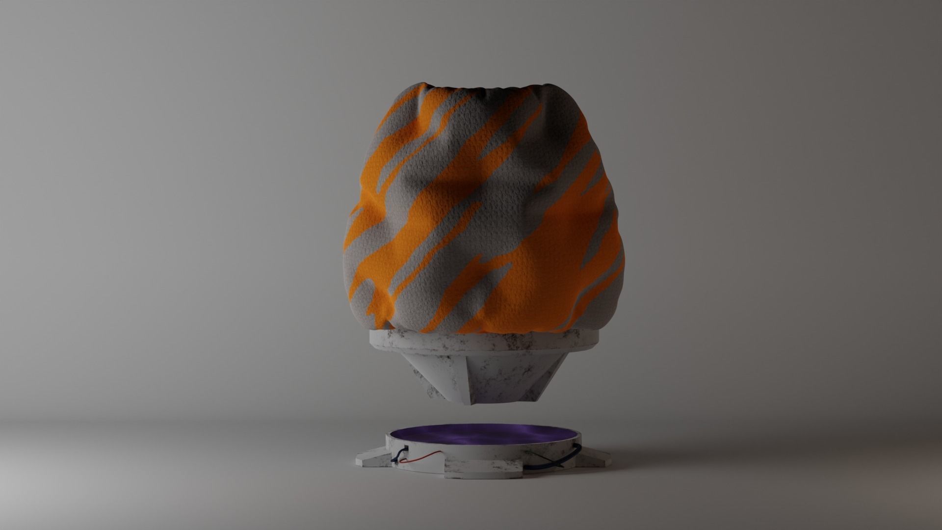 Puffy Sci Fi Chair Low-poly 3D model_9