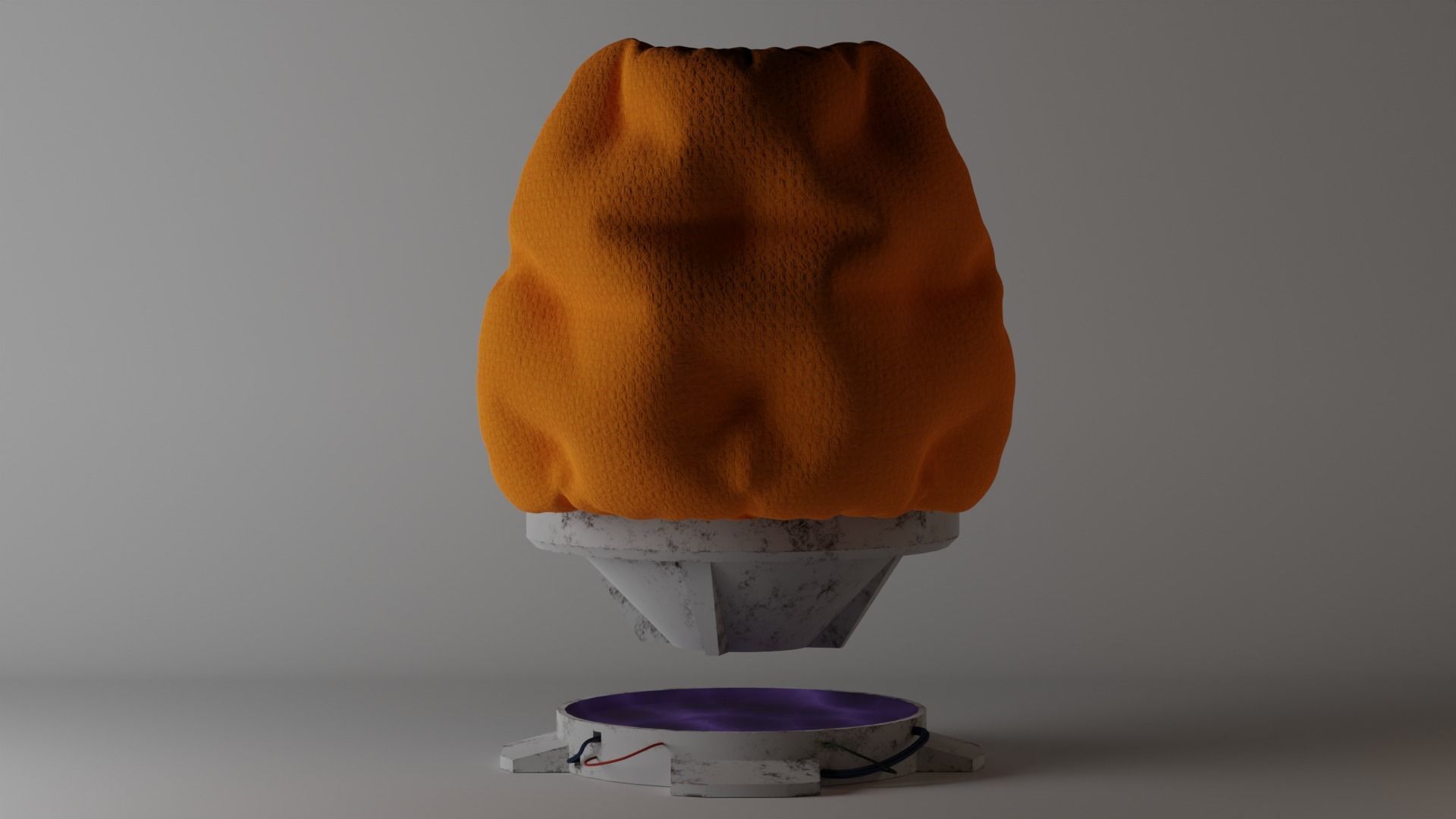 Puffy Sci Fi Chair Low-poly 3D model_4