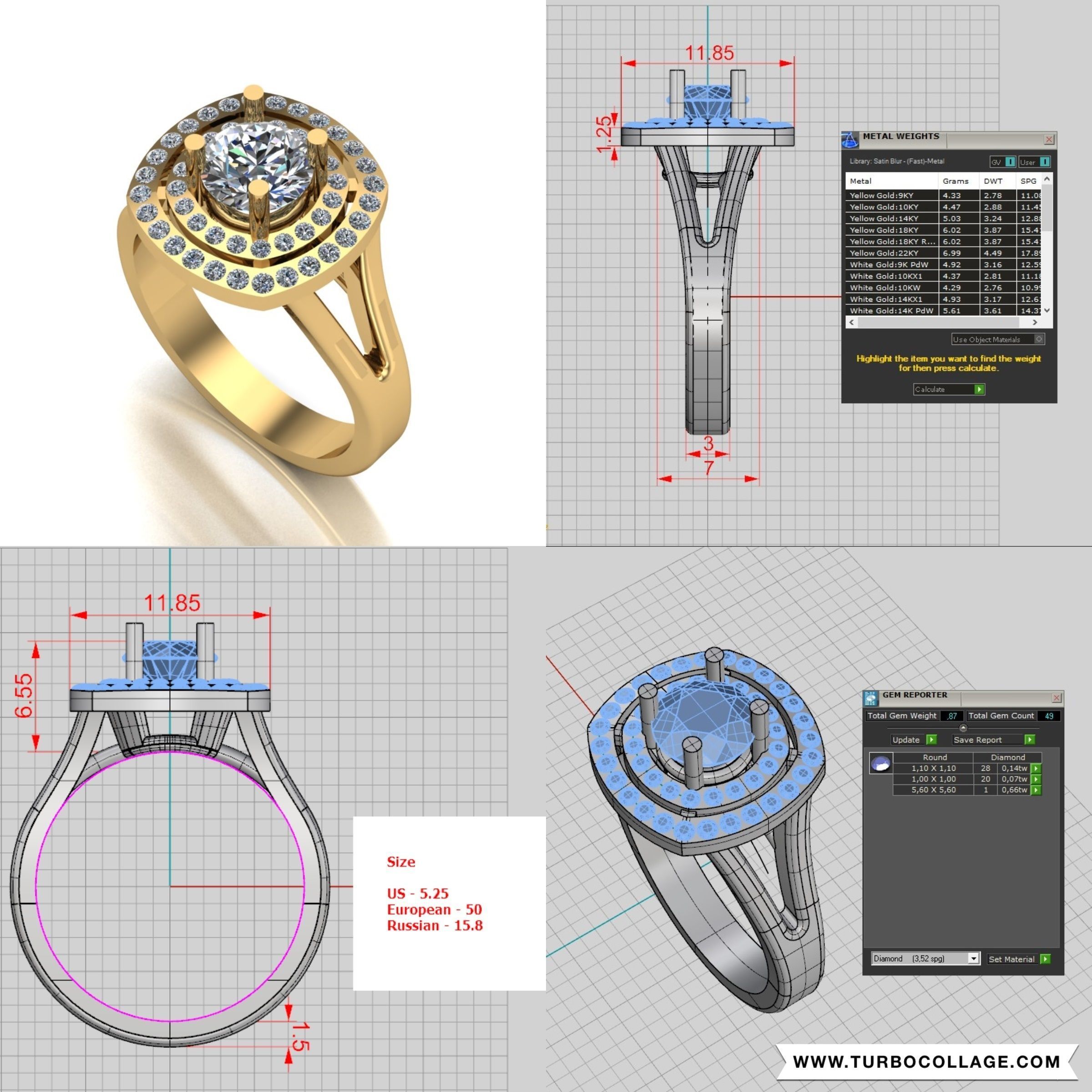 Big collection of designed rings for manufacturing 3D print model_17
