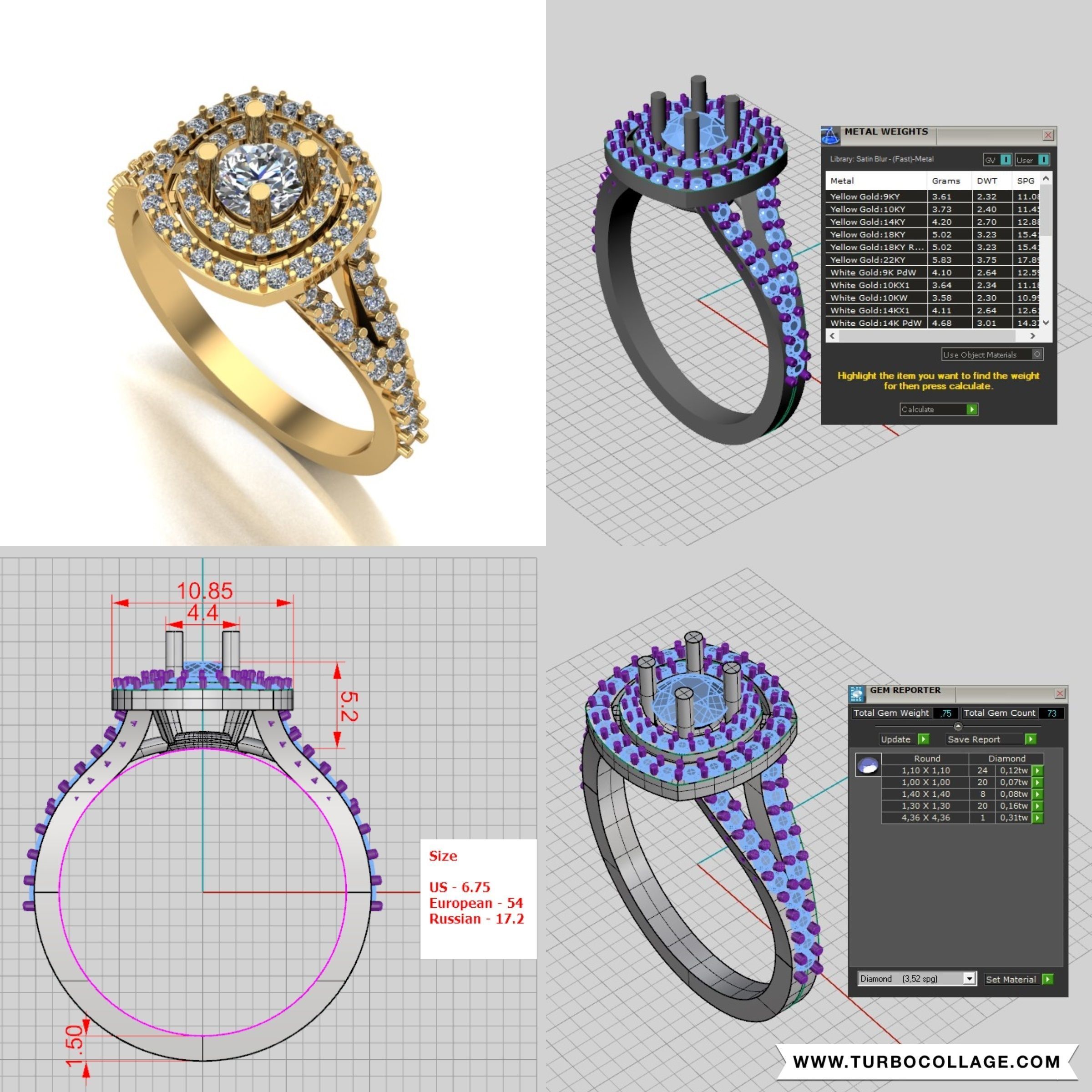 Big collection of designed rings for manufacturing 3D print model_26