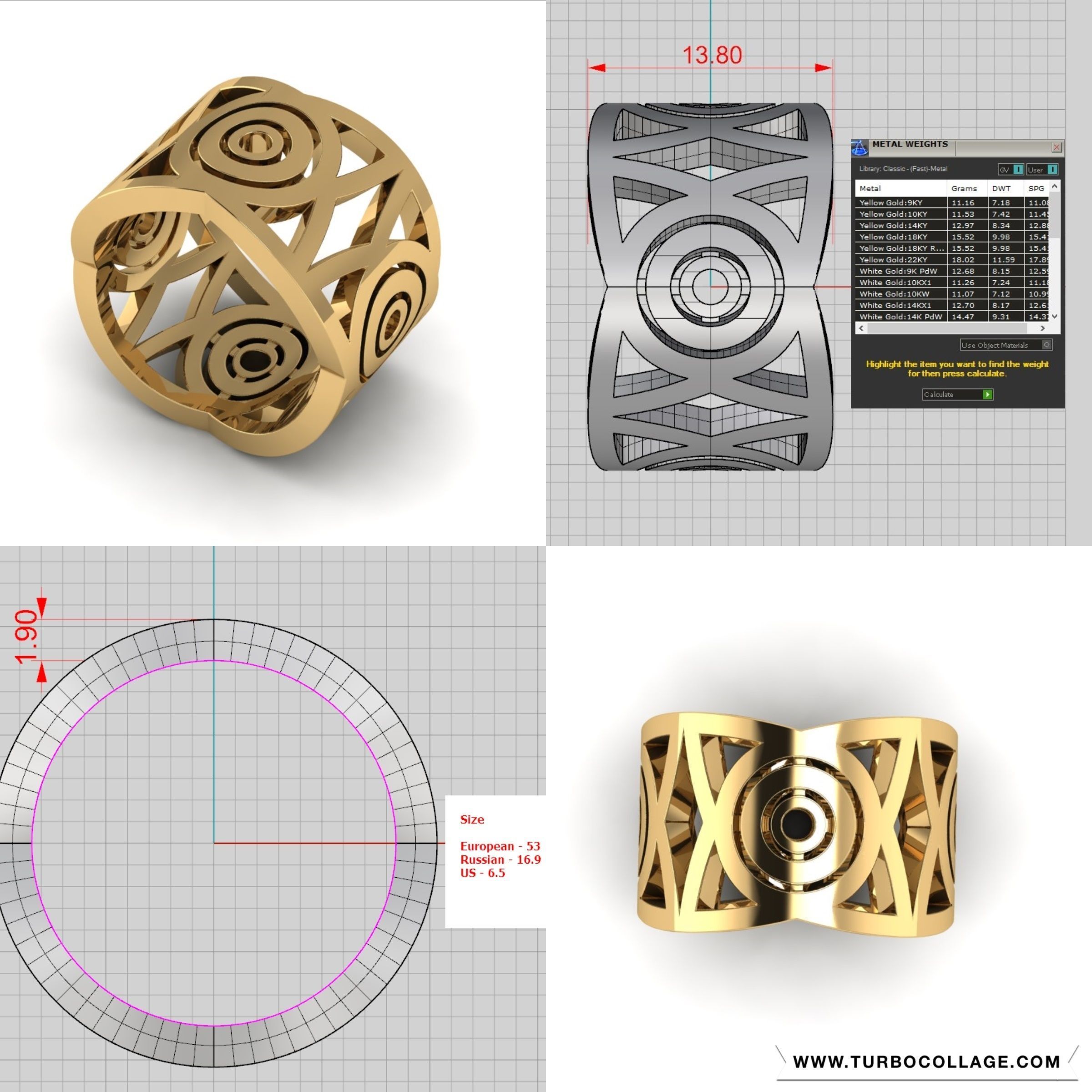 Big collection of designed rings for manufacturing 3D print model_4