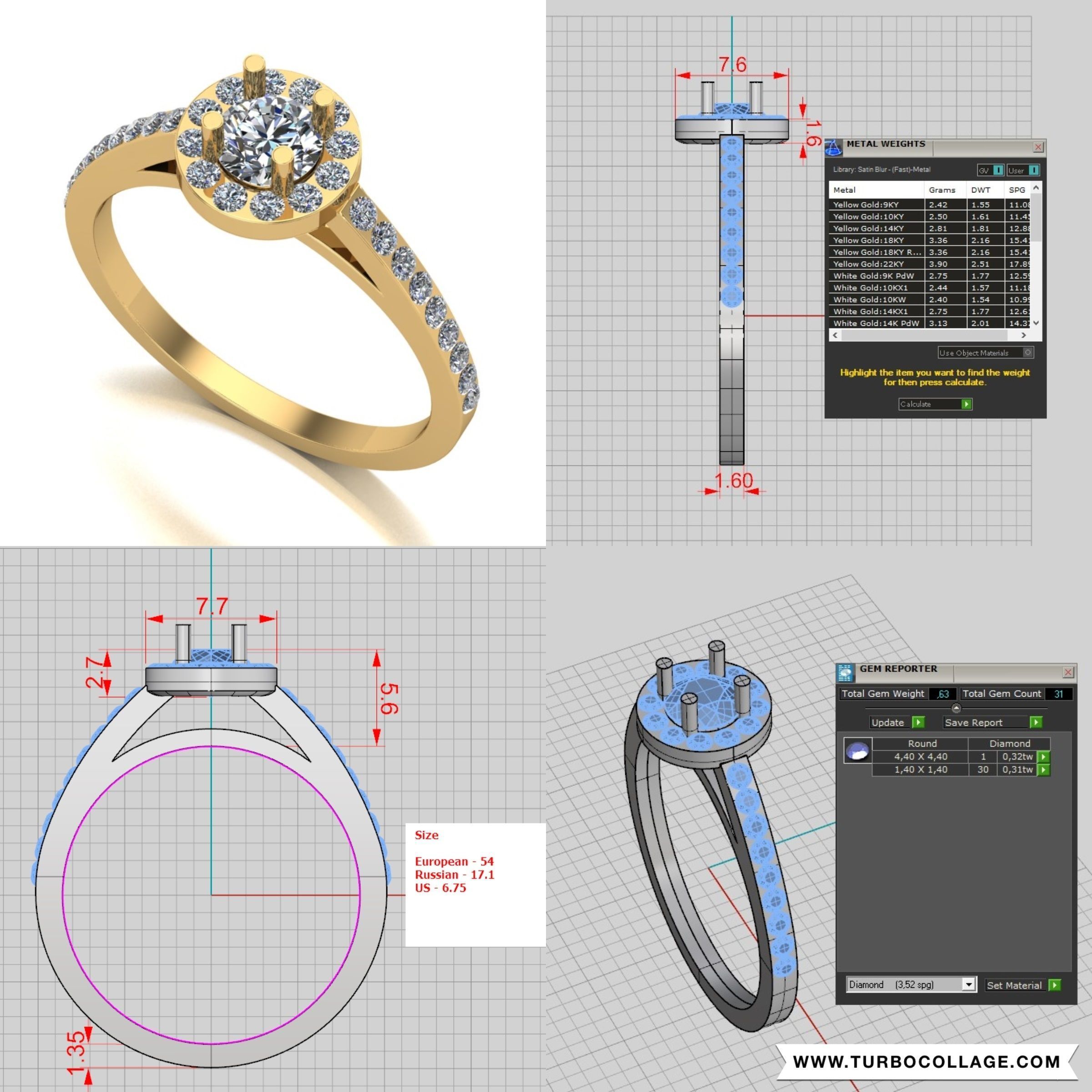 Big collection of designed rings for manufacturing 3D print model_16