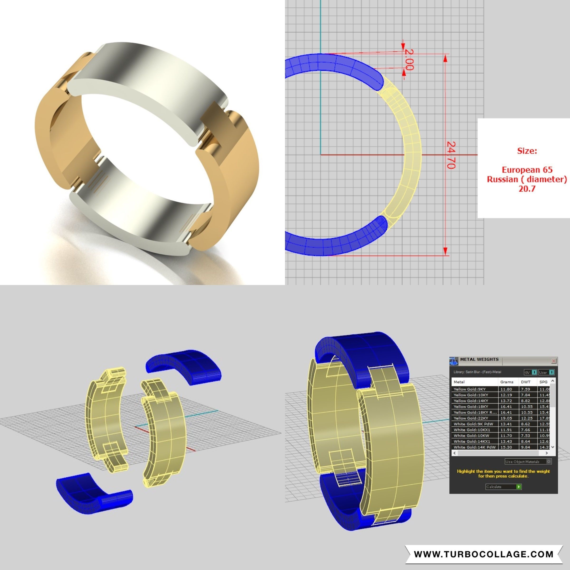 Big collection of designed rings for manufacturing 3D print model_18