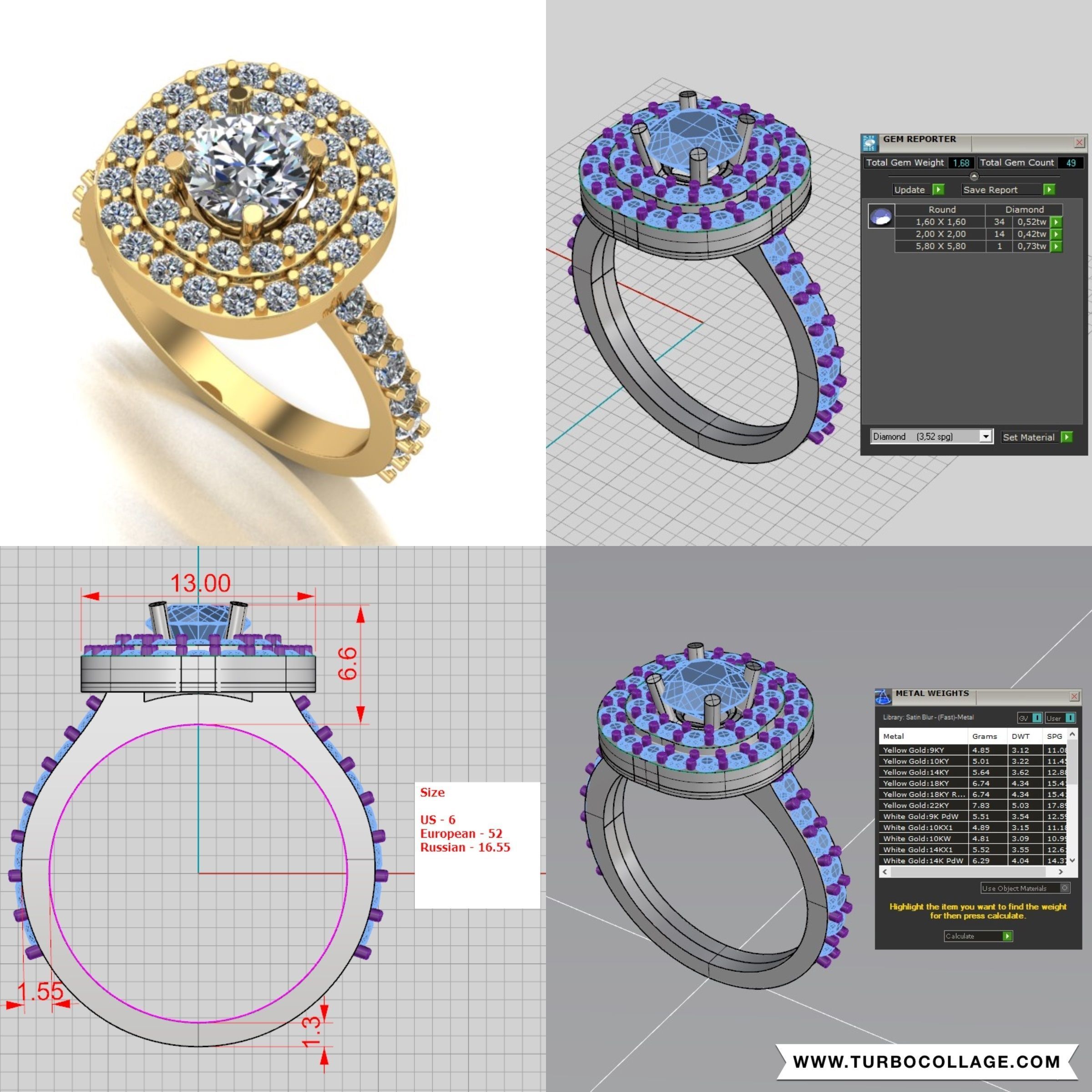 Big collection of designed rings for manufacturing 3D print model_27