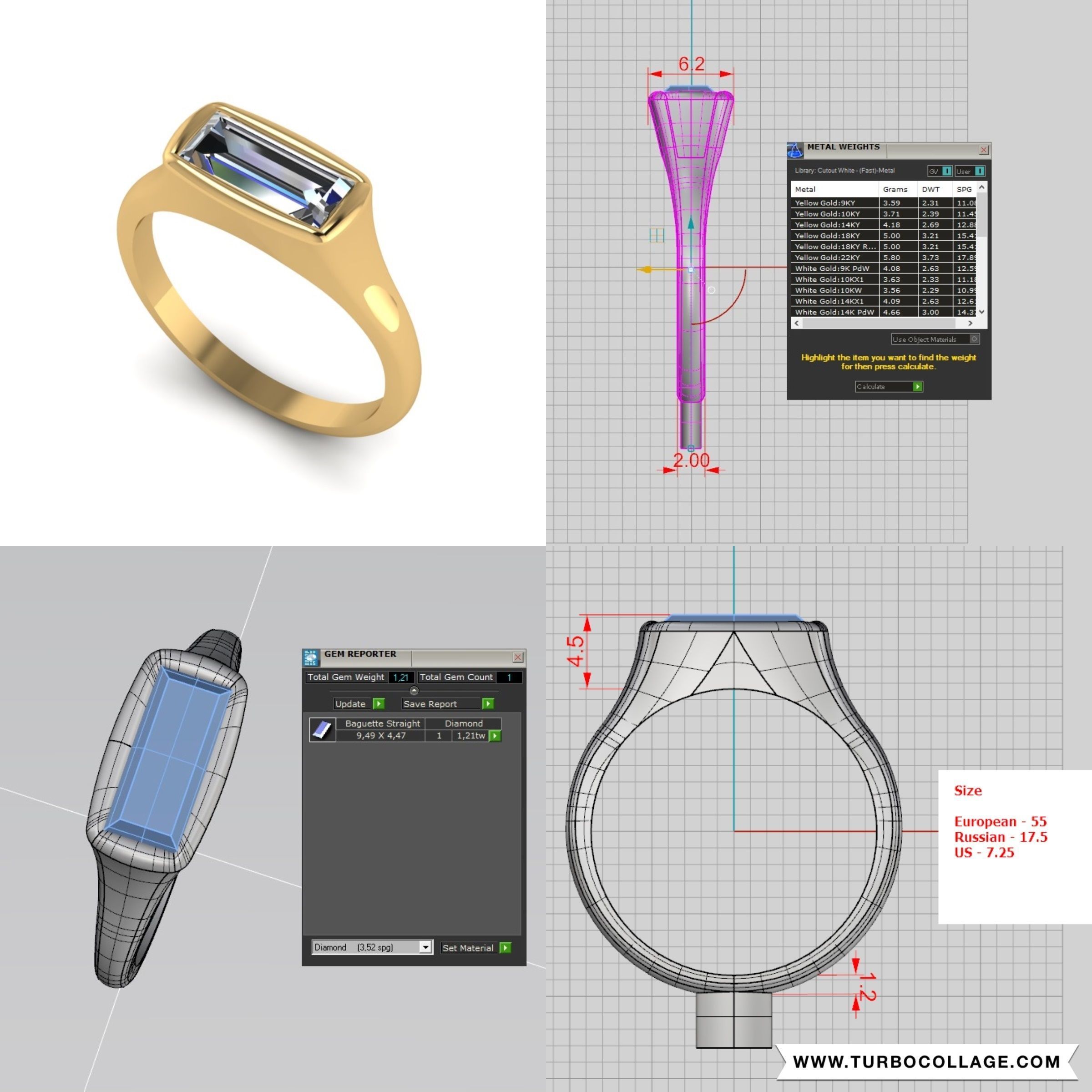 Big collection of designed rings for manufacturing 3D print model_2