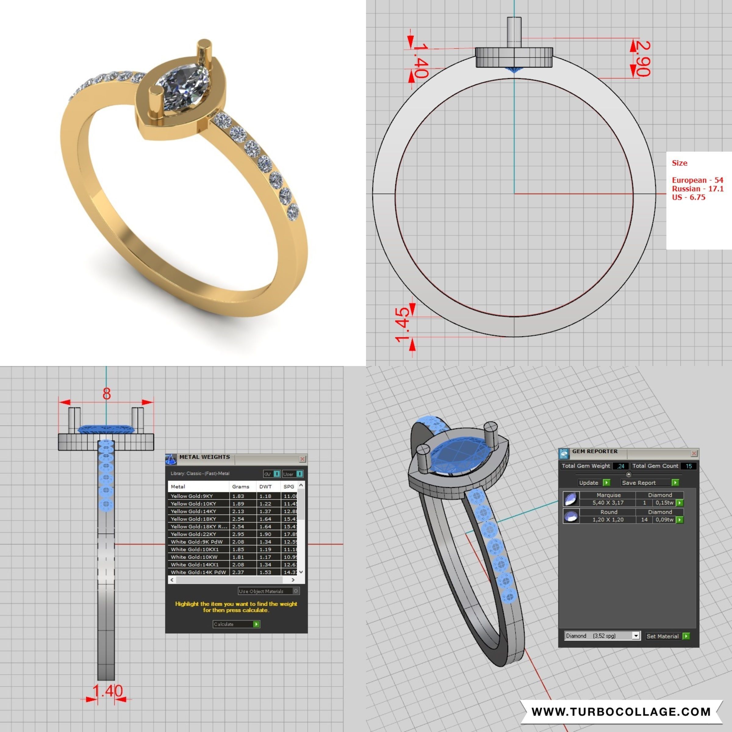 Big collection of designed rings for manufacturing 3D print model_10