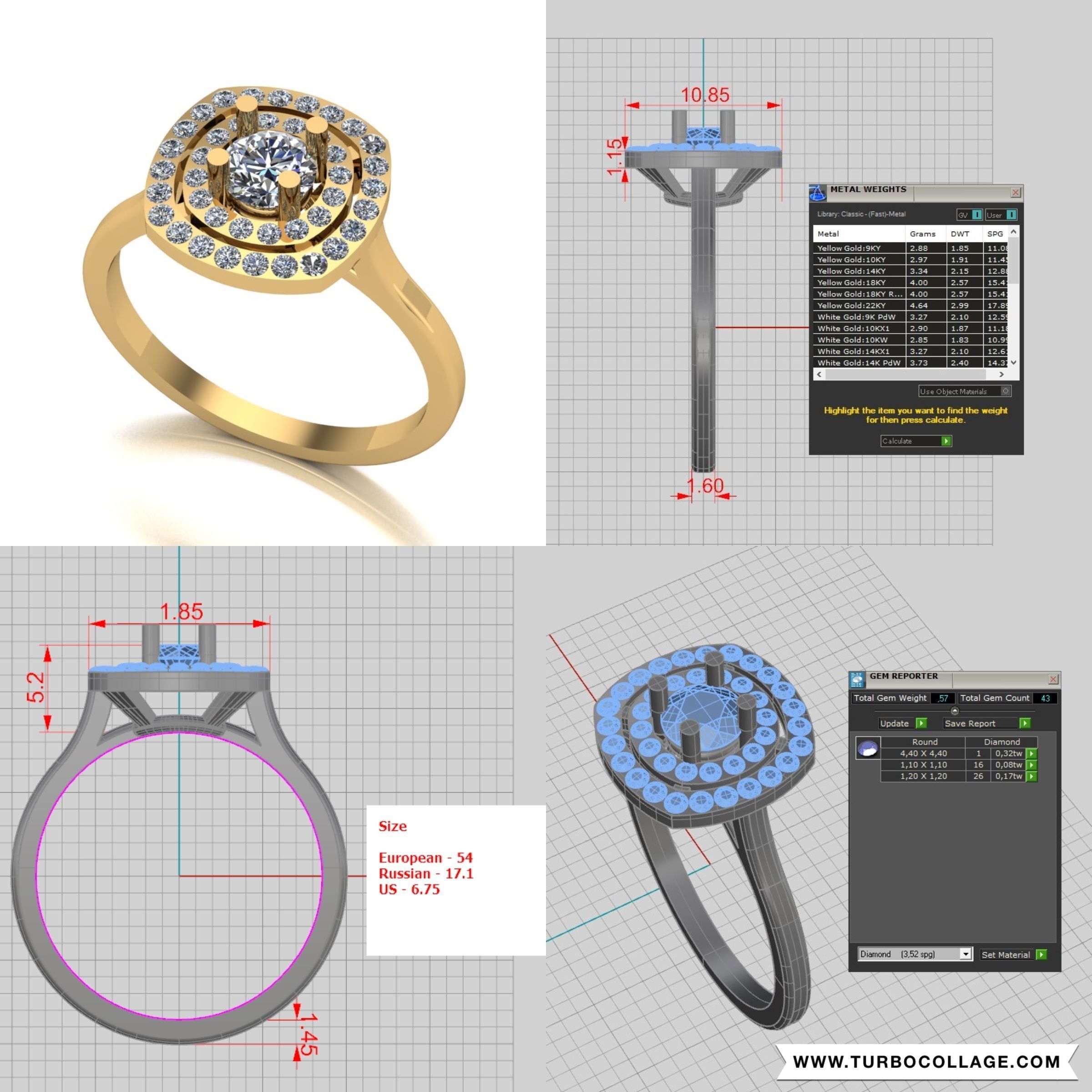 Big collection of designed rings for manufacturing 3D print model_13