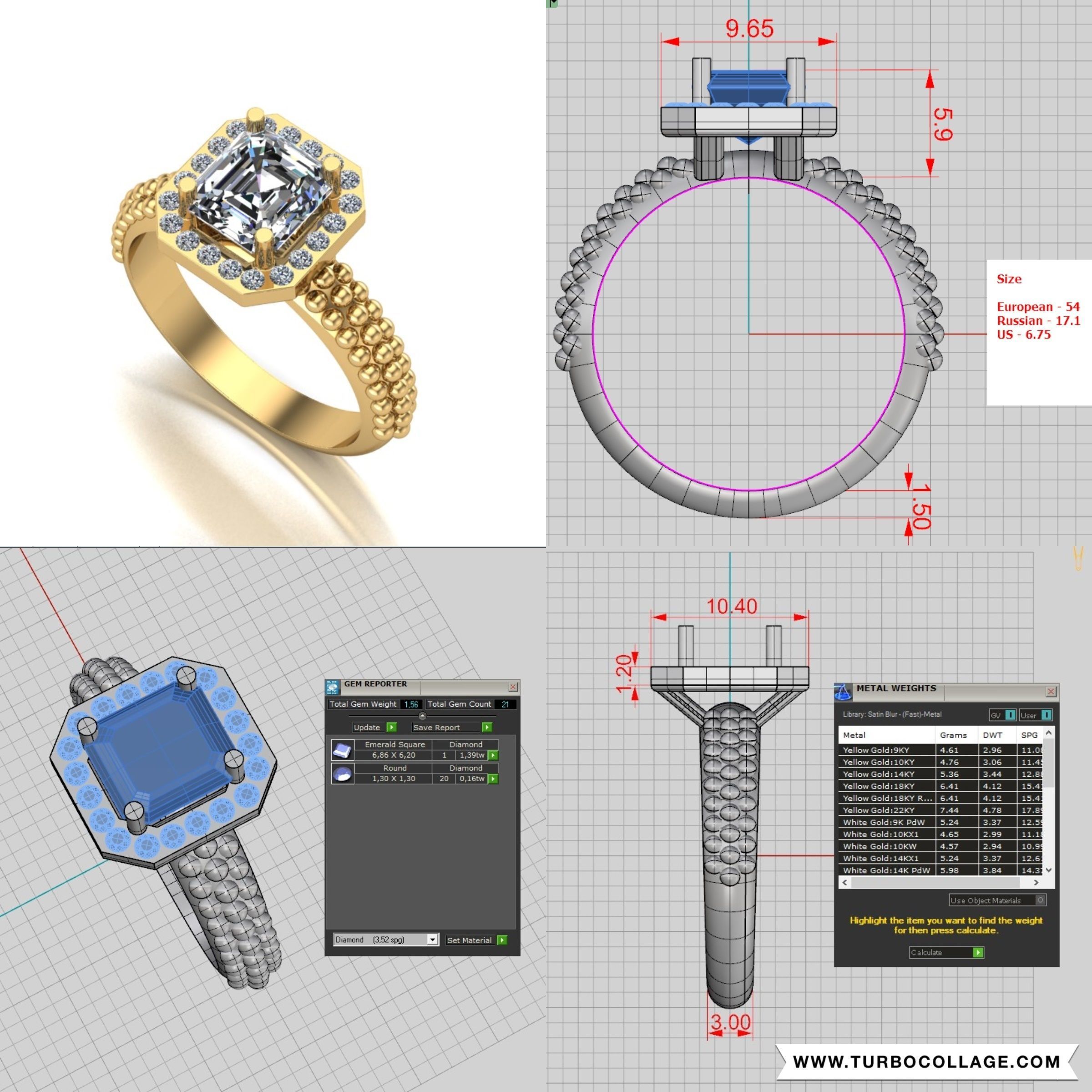 Big collection of designed rings for manufacturing 3D print model_15