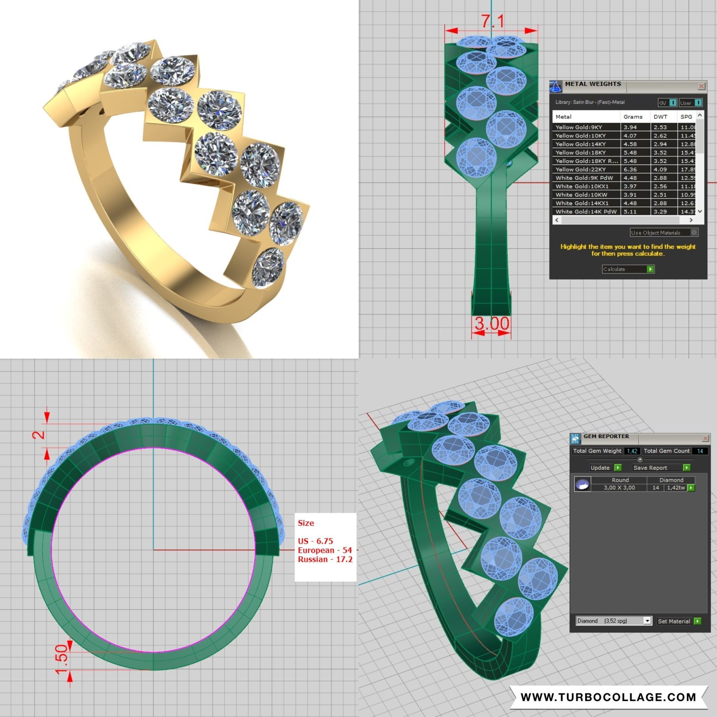 Big collection of designed rings for manufacturing 3D print model_29