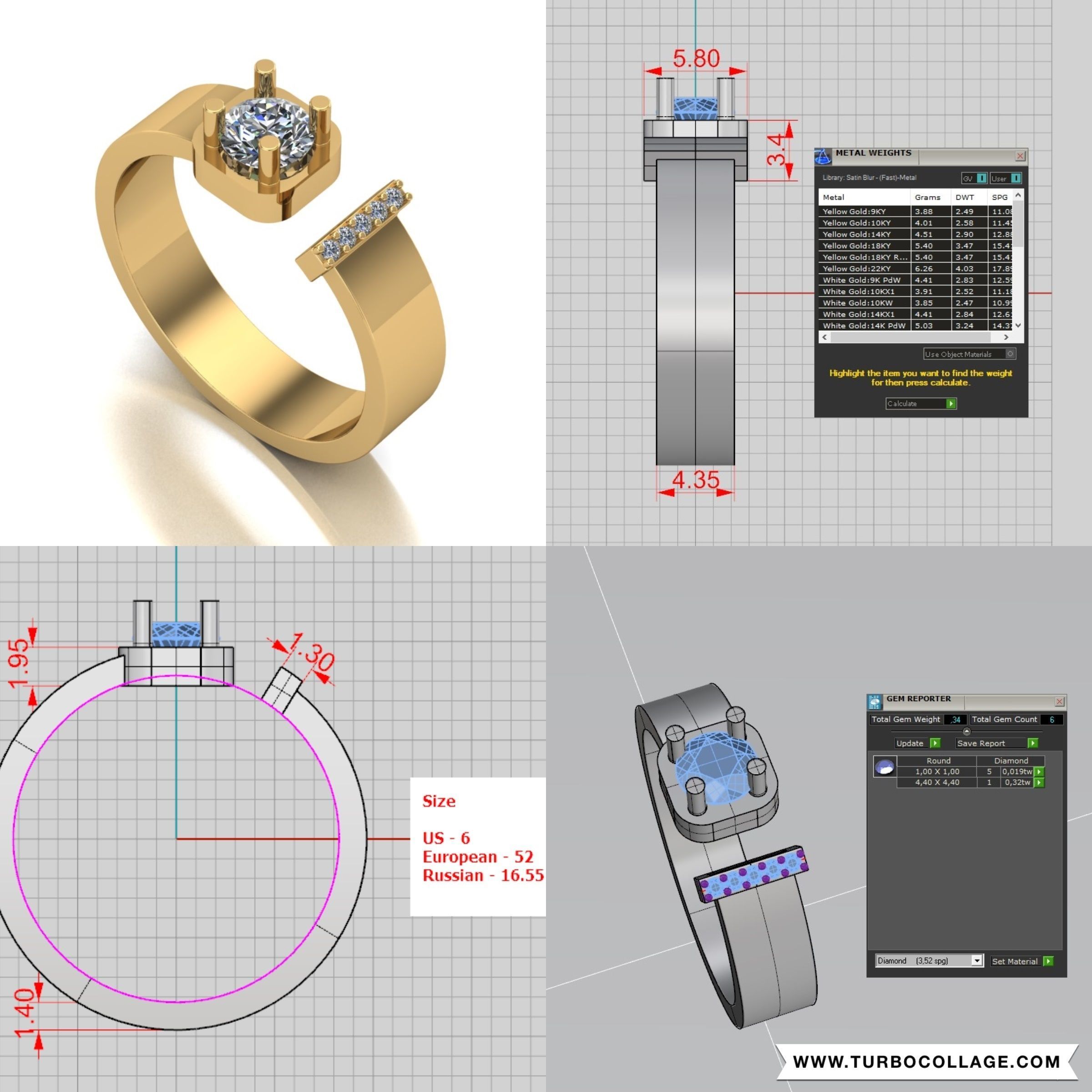 Big collection of designed rings for manufacturing 3D print model_19