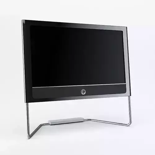 Black Hd Television With Metal Frame 3D model