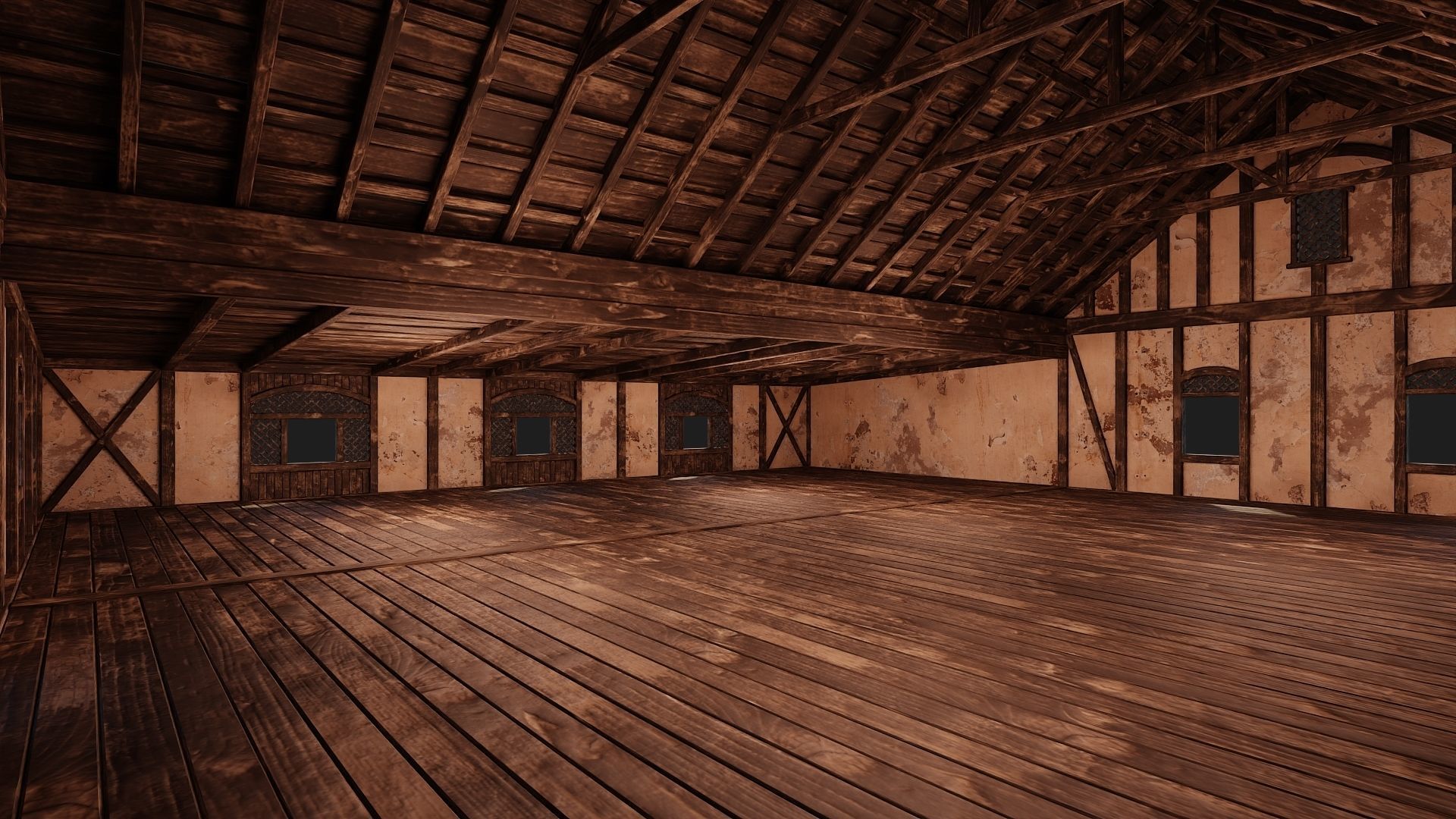 Old Medieval House 4K Textures GameReady 154 Low-poly 3D model_6