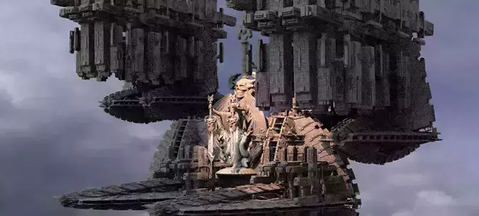 Alien Inquisitor Grand Ship City Kit bash 2 