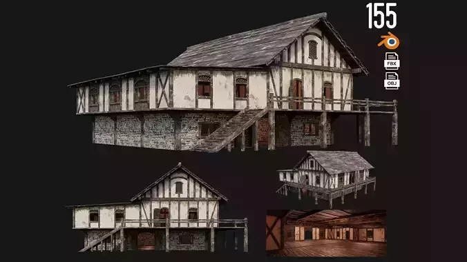 Old Medieval House 4K Textures GameReady 155