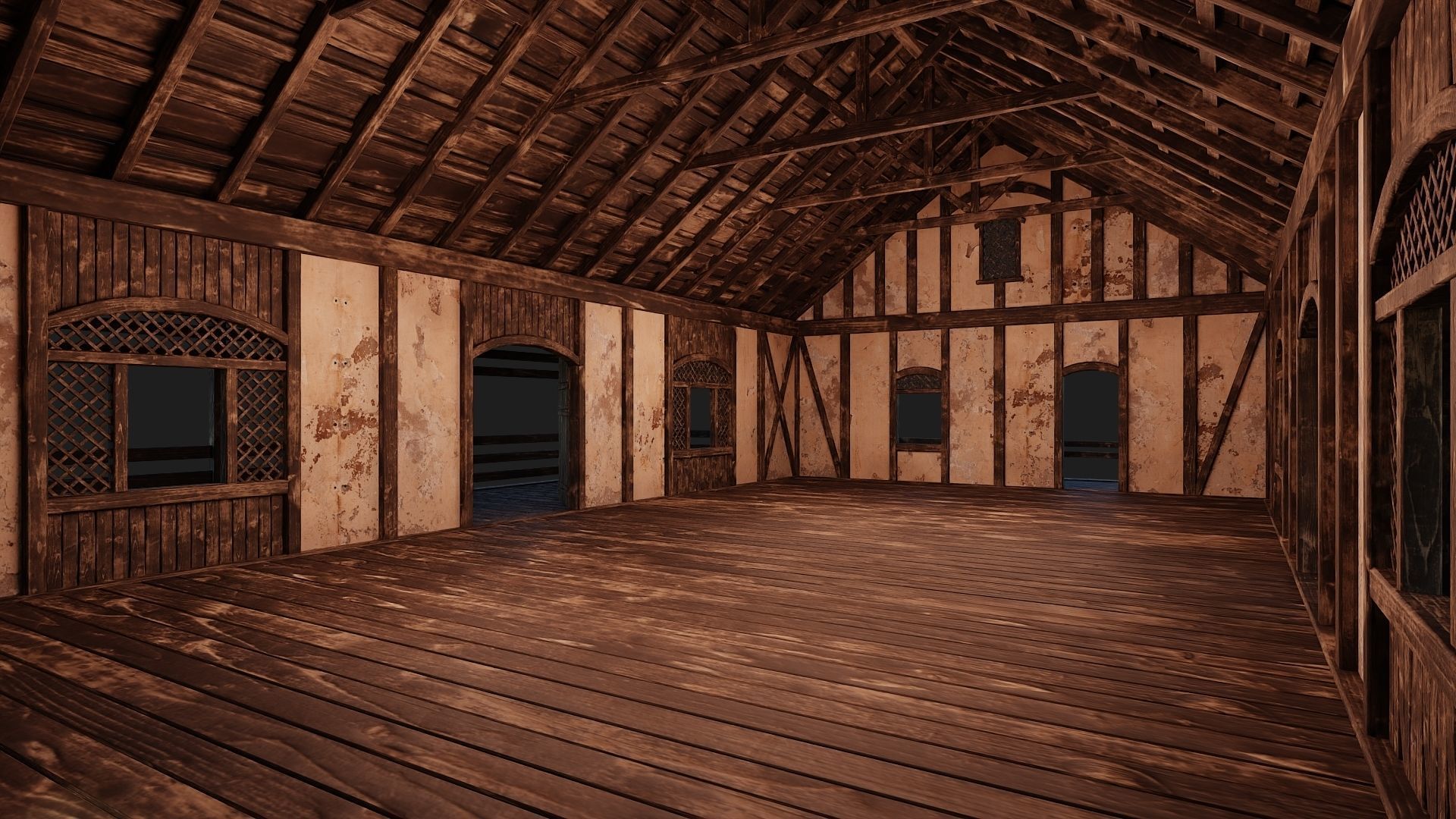 Old Medieval House 4K Textures GameReady 156 Low-poly 3D model_6