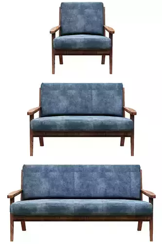 Contemporary sofa fabric and wood