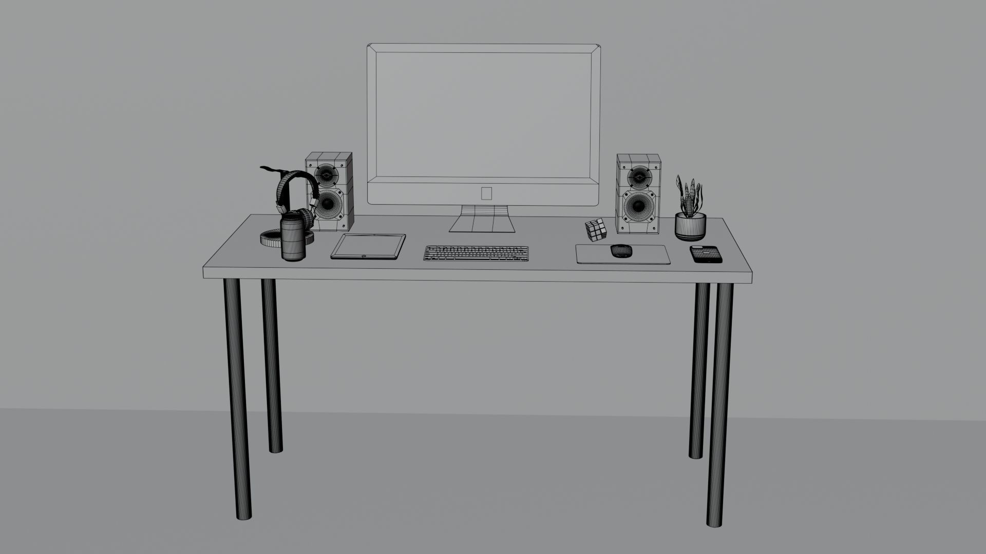 Modern Computer Setup 3d Model 3D model_12