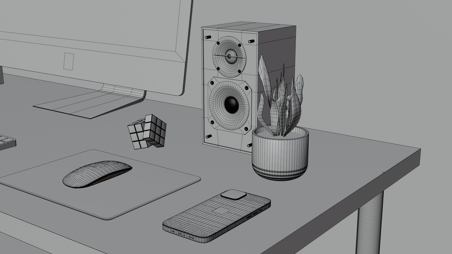 Modern Computer Setup 3d Model 3D model_13