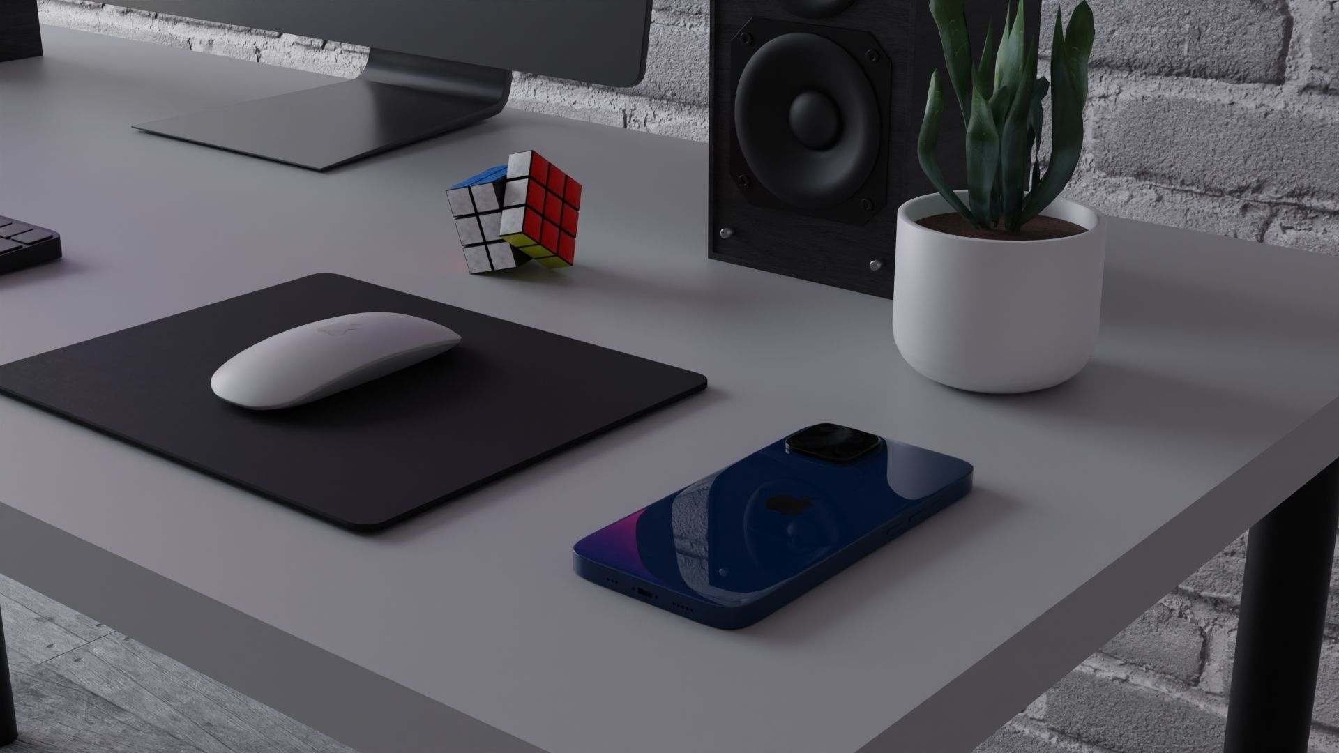 Modern Computer Setup 3d Model 3D model_7