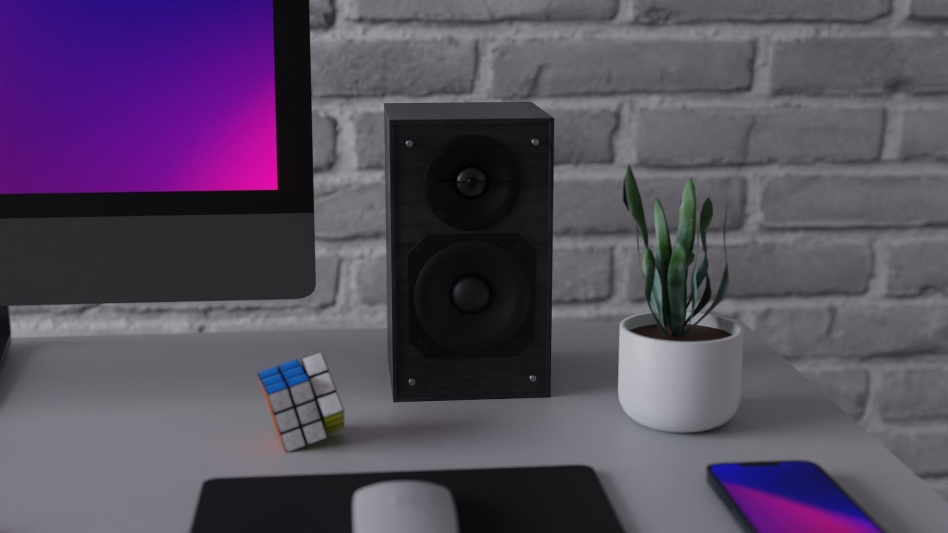 Modern Computer Setup 3d Model 3D model_8