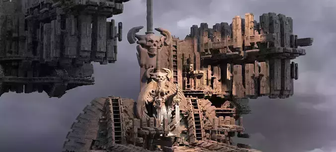 Alien Inquisitor Grand Ship City Kit bash 3