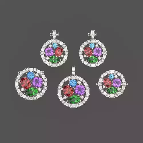 Sport Set in 3 Styles Necklace Pendant Earrings Bracelet