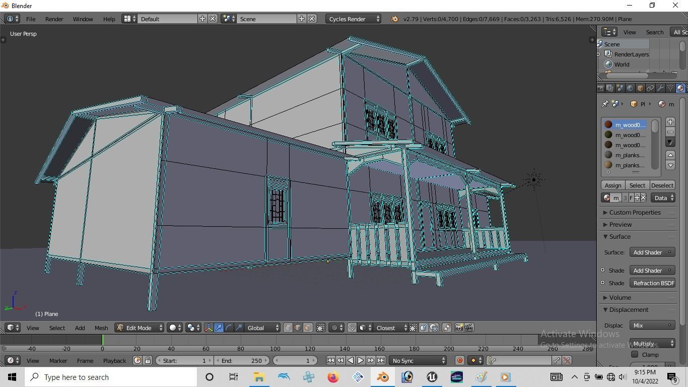 Rumah kayu panggung tingkat 003-004 3D model_9