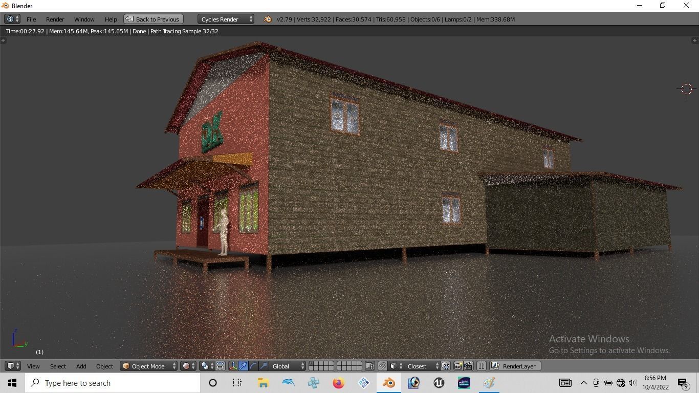 Rumah kayu panggung tingkat 003-004 3D model_1