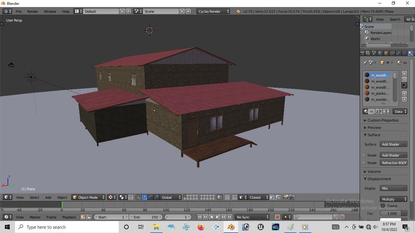 Rumah kayu panggung tingkat 003-004 3D model_3