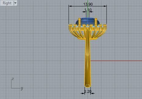 Dark Halo Diamond ring 2638 3D print model 3D print model_6