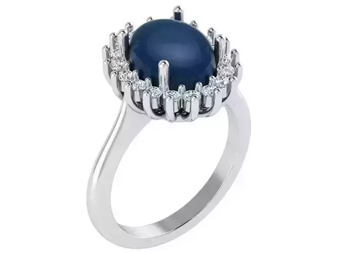 Dark Halo Diamond ring 2638 3D print model 