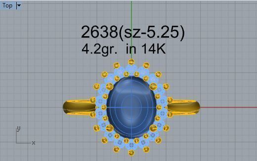 Dark Halo Diamond ring 2638 3D print model 3D print model_4