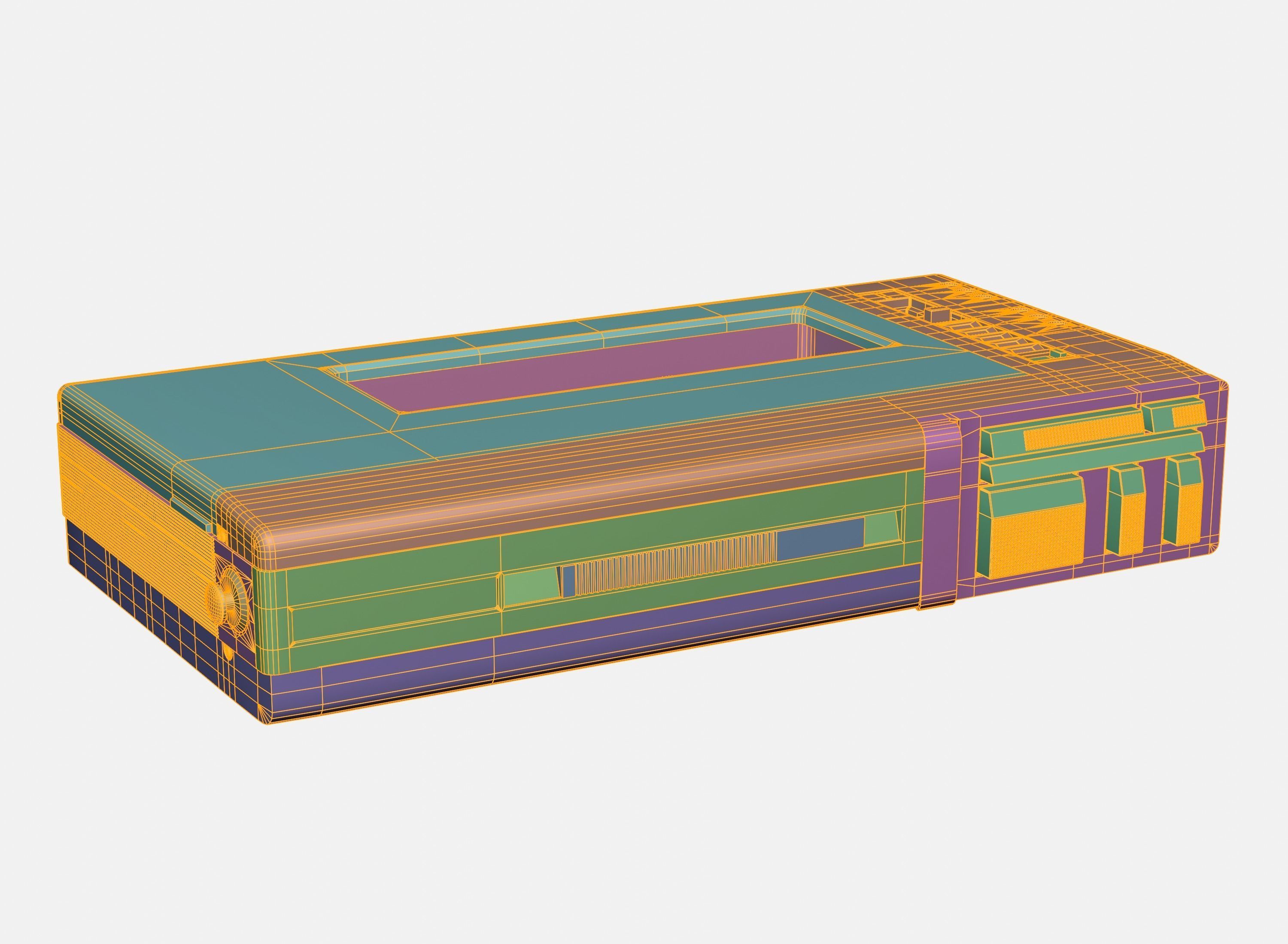 Used SonyWalkman-DC6 Portable Stereo Cassette Recorder Low-poly 3D model_9