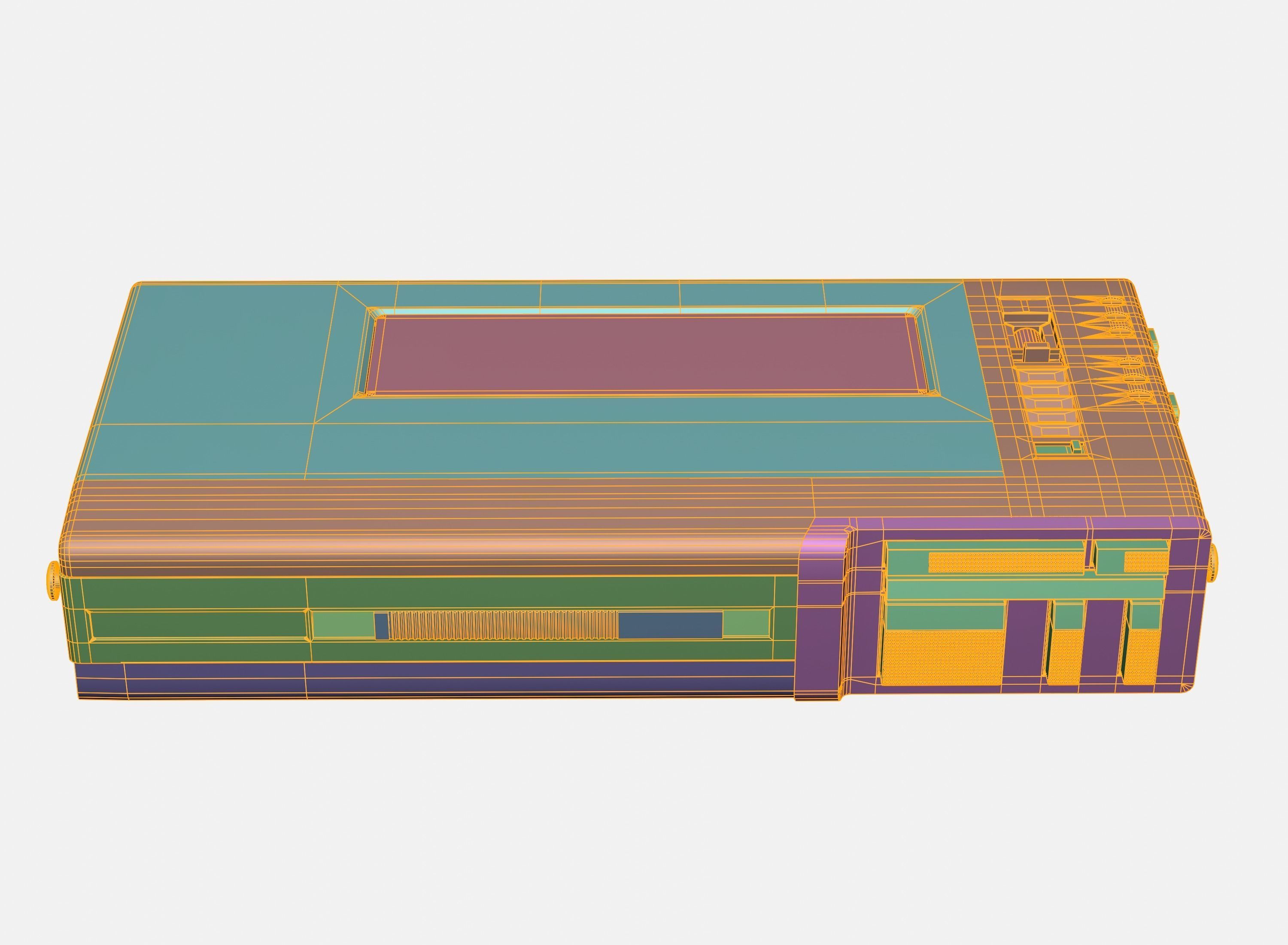 Used SonyWalkman-DC6 Portable Stereo Cassette Recorder Low-poly 3D model_11