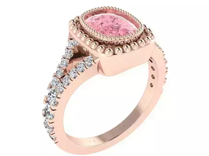Gorgeous  Pink diamond ring 2645 3D print model 