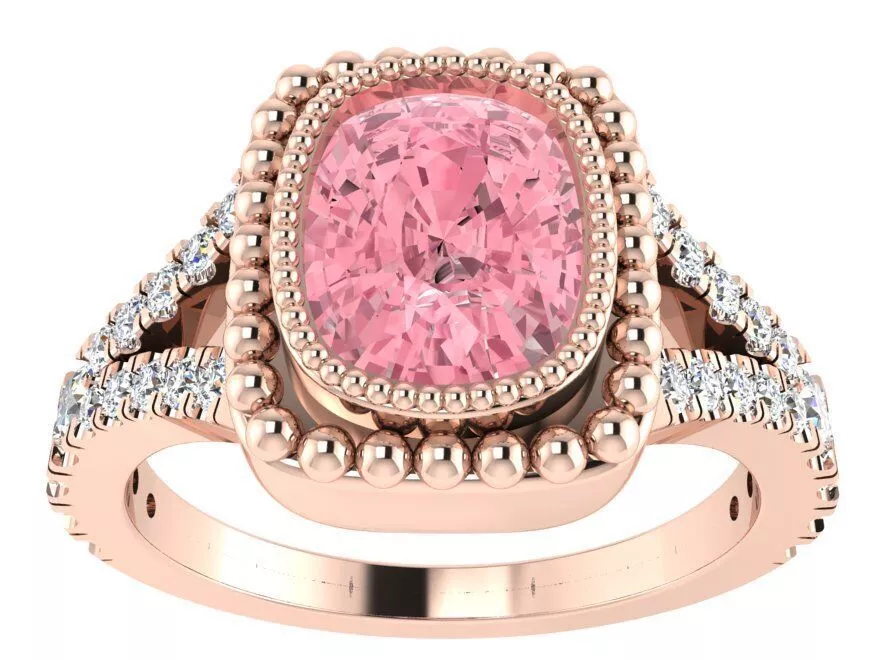 Gorgeous Pink diamond ring 2645 3D print model 3D print model