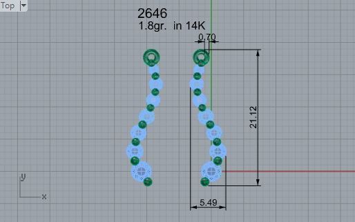 Splendid earrings 2646 3D print model  3D print model_4