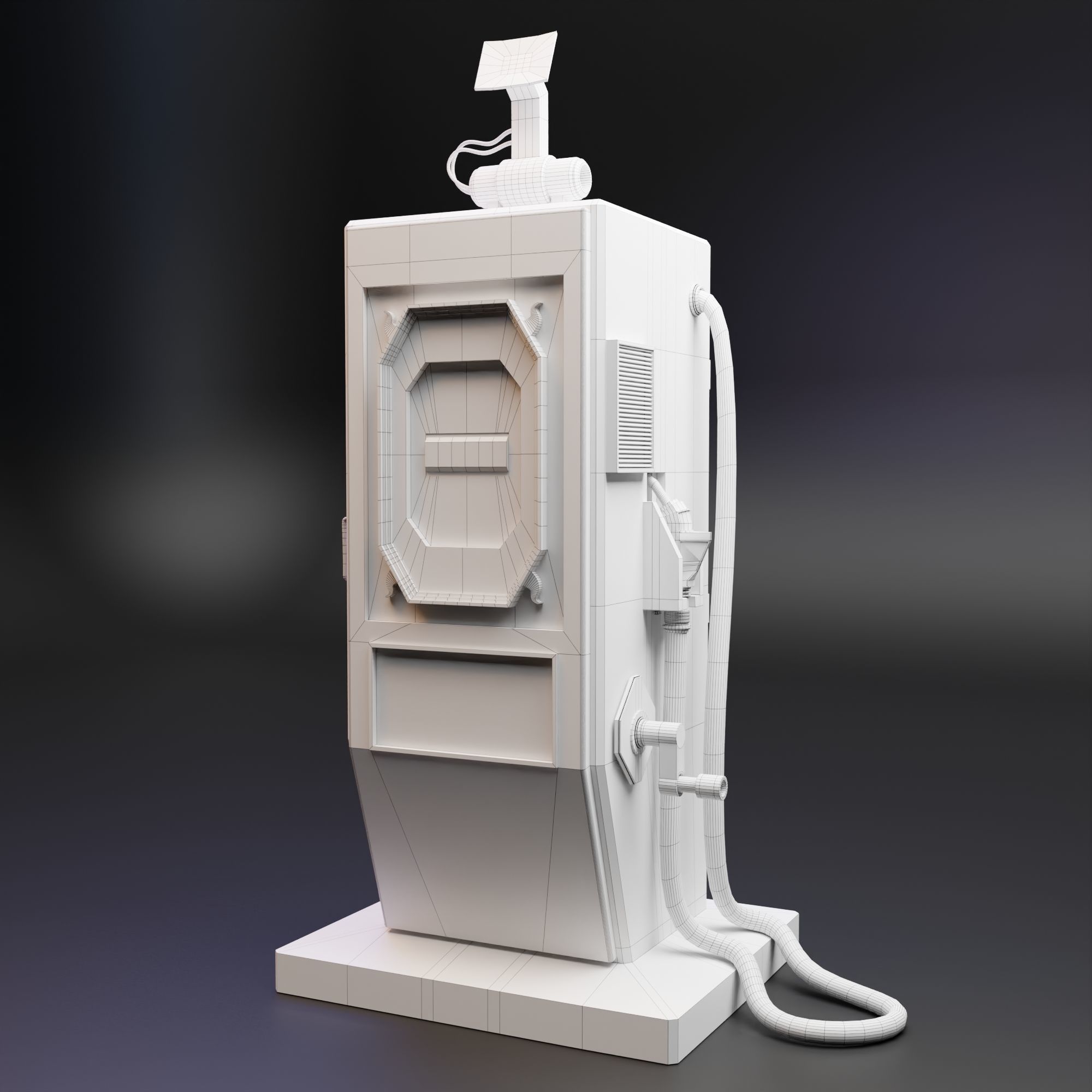 Old Gas Pump - 3D Model Free 3D model_6