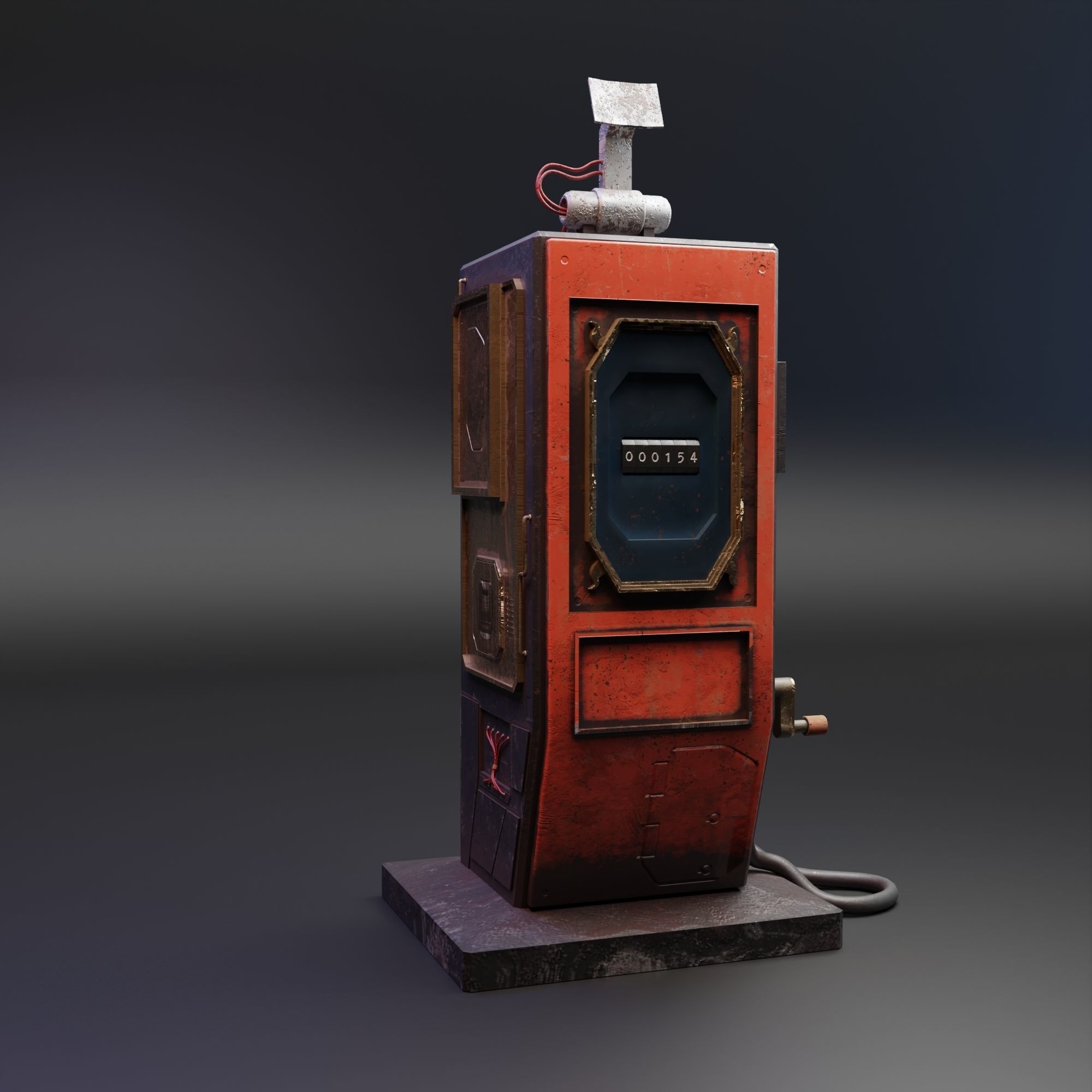 Old Gas Pump - 3D Model Free 3D model_3