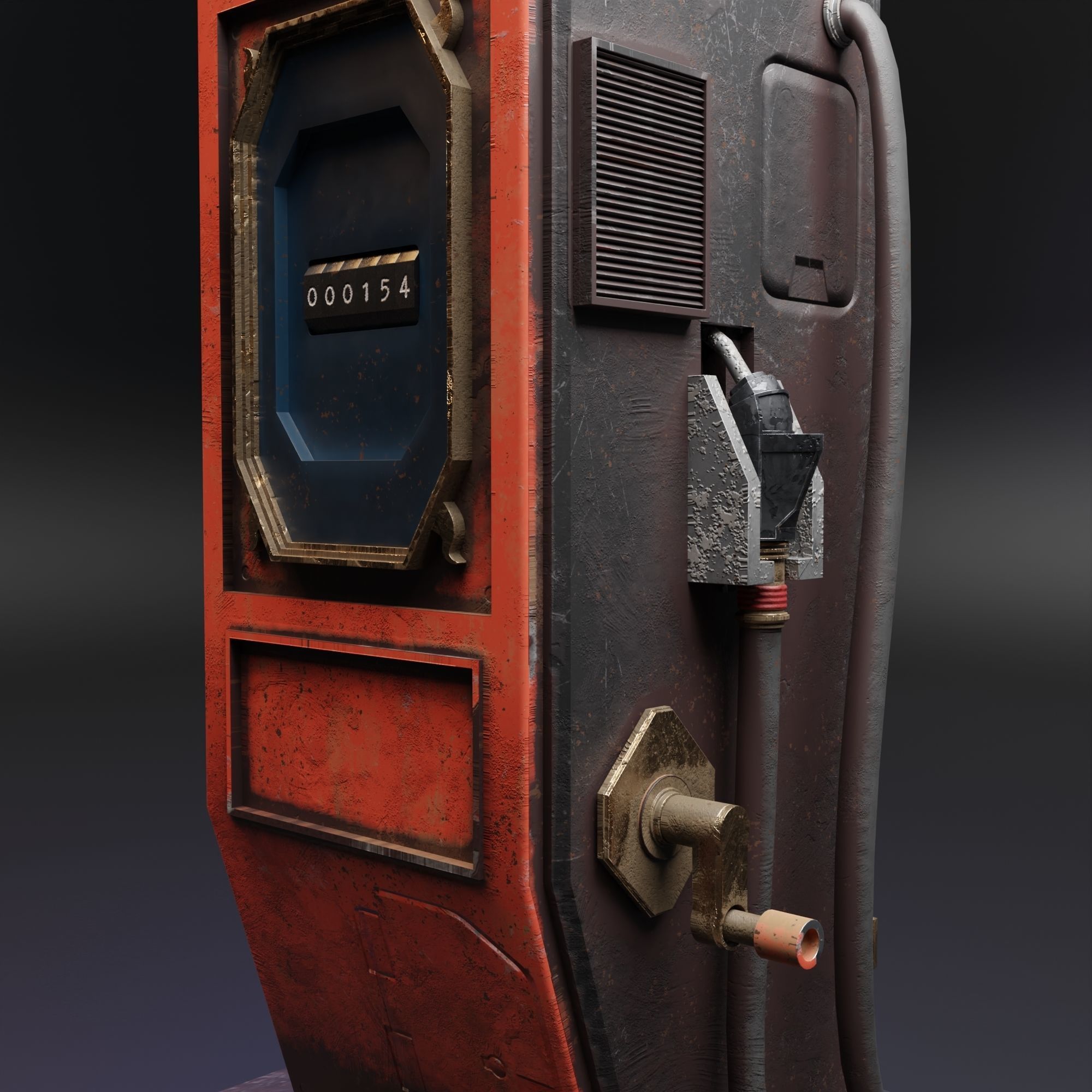 Old Gas Pump - 3D Model Free 3D model_5